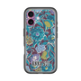 スリムプロテクションプレミアムケース with MagSafe［ ANNA SUI - ガーデンフワラー - シアン ］