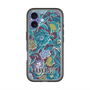 スリムプロテクションプレミアムケース with MagSafe［ ANNA SUI - ガーデンフワラー - シアン ］