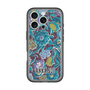 スリムプロテクションプレミアムケース with MagSafe［ ANNA SUI - ガーデンフワラー - シアン ］