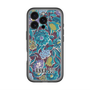 スリムプロテクションプレミアムケース with MagSafe［ ANNA SUI - ガーデンフワラー - シアン ］