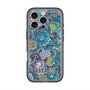 スリムプロテクションプレミアムケース with MagSafe［ ANNA SUI - ガーデンフワラー - シアン ］