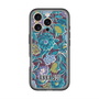 スリムプロテクションプレミアムケース with MagSafe［ ANNA SUI - ガーデンフワラー - シアン ］