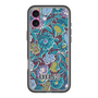 スリムプロテクションプレミアムケース with MagSafe［ ANNA SUI - ガーデンフワラー - シアン ］
