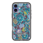 スリムプロテクションプレミアムケース with MagSafe［ ANNA SUI - ガーデンフワラー - シアン ］
