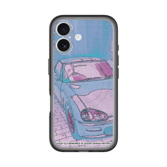 スリムプロテクションプレミアムケース with MagSafe［ CAPPUCCINO Halftone - Purple ］