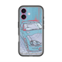 スリムプロテクションプレミアムケース with MagSafe［ CAPPUCCINO Halftone - Blue ］