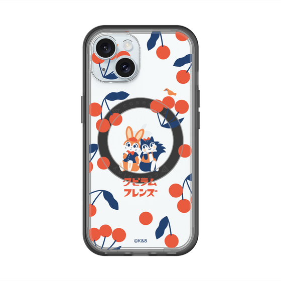 スリムプロテクションプレミアムケース with MagSafe［ クピラムフレンズ - チェリー ］