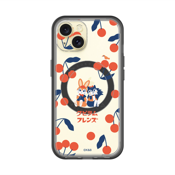 スリムプロテクションプレミアムケース with MagSafe［ クピラムフレンズ - チェリー ］
