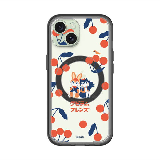 スリムプロテクションプレミアムケース with MagSafe［ クピラムフレンズ - チェリー ］
