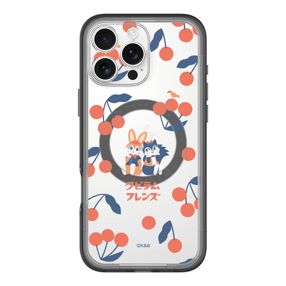 スリムプロテクションプレミアムケース with MagSafe［ クピラムフレンズ - チェリー ］