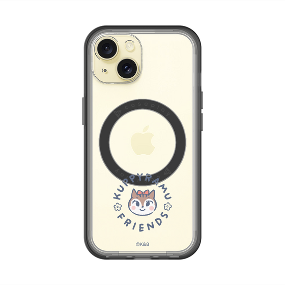 スリムプロテクションプレミアムケース with MagSafe［ クピラムフレンズ - ロゴ - ラム ］