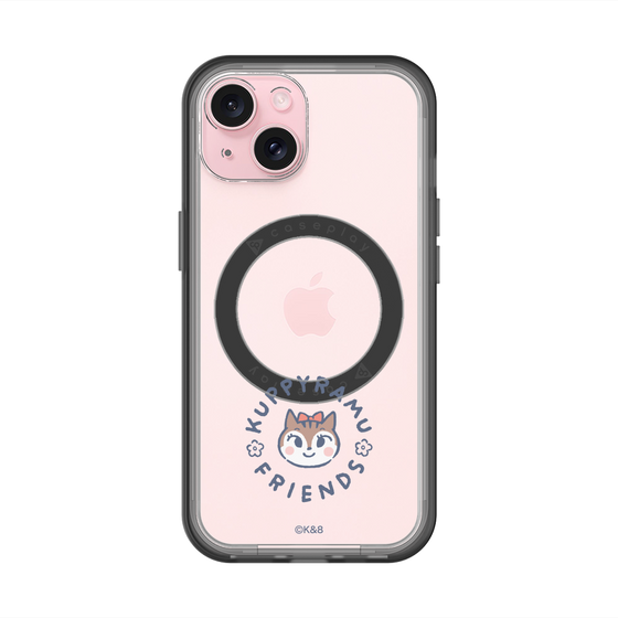 スリムプロテクションプレミアムケース with MagSafe［ クピラムフレンズ - ロゴ - ラム ］