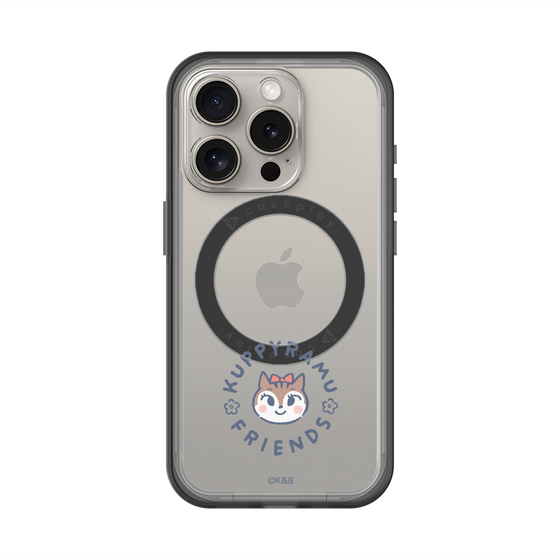 スリムプロテクションプレミアムケース with MagSafe［ クピラムフレンズ - ロゴ - ラム ］