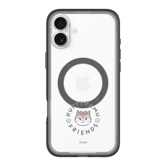 スリムプロテクションプレミアムケース with MagSafe［ クピラムフレンズ - ロゴ - ラム ］