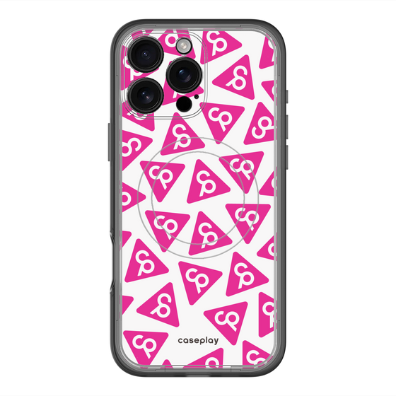 スリムプロテクションプレミアムケース with MagSafe［ オリジナル - CASEPLAYロゴマーク - ピンク ］