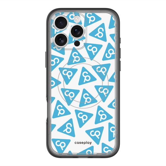 スリムプロテクションプレミアムケース with MagSafe［ オリジナル - CASEPLAYロゴマーク - ライトブルー ］