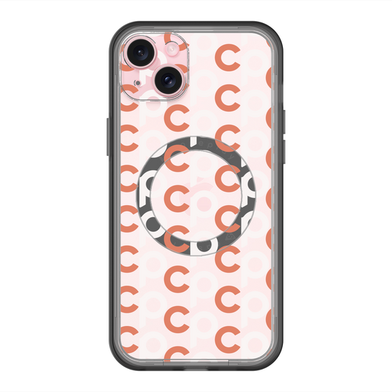 スリムプロテクションプレミアムケース with MagSafe［ オリジナル - CASEPLAYイニシャル総柄 - オレンジ ］