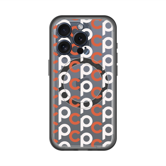 スリムプロテクションプレミアムケース with MagSafe［ オリジナル - CASEPLAYイニシャル総柄 - オレンジ ］
