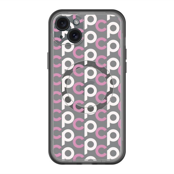 スリムプロテクションプレミアムケース with MagSafe［ オリジナル - CASEPLAYイニシャル総柄 - ピンク ］