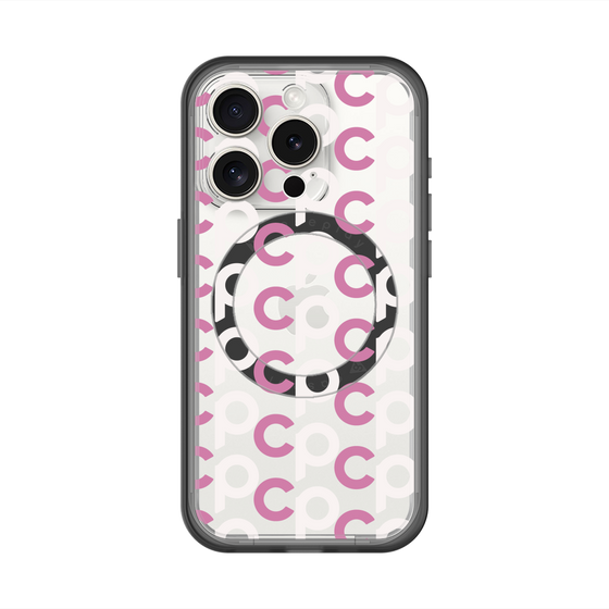 スリムプロテクションプレミアムケース with MagSafe［ オリジナル - CASEPLAYイニシャル総柄 - ピンク ］