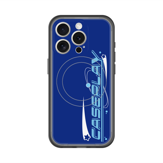 スリムプロテクションプレミアムケース with MagSafe［ オリジナル - Y2Kアレンジ - ブルー ］