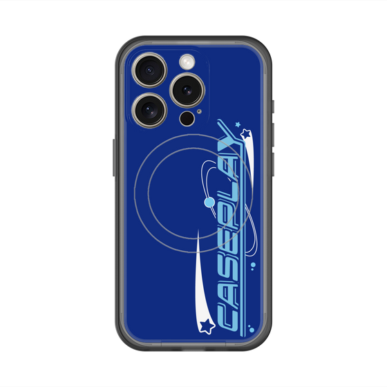 スリムプロテクションプレミアムケース with MagSafe［ オリジナル - Y2Kアレンジ - ブルー ］