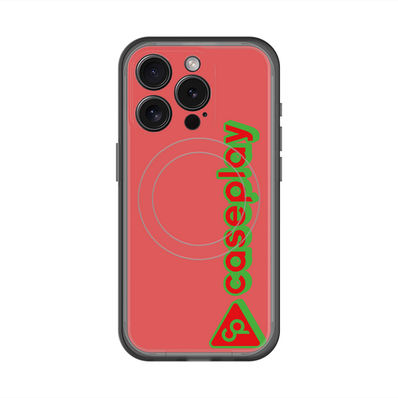 スリムプロテクションプレミアムケース with MagSafe［ オリジナル - CASEPLAYロゴタイプ - レッド ］