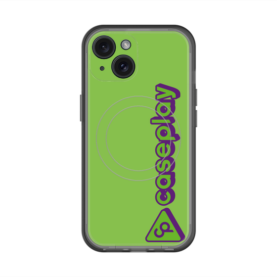 スリムプロテクションプレミアムケース with MagSafe［ オリジナル - CASEPLAYロゴタイプ - グリーン ］