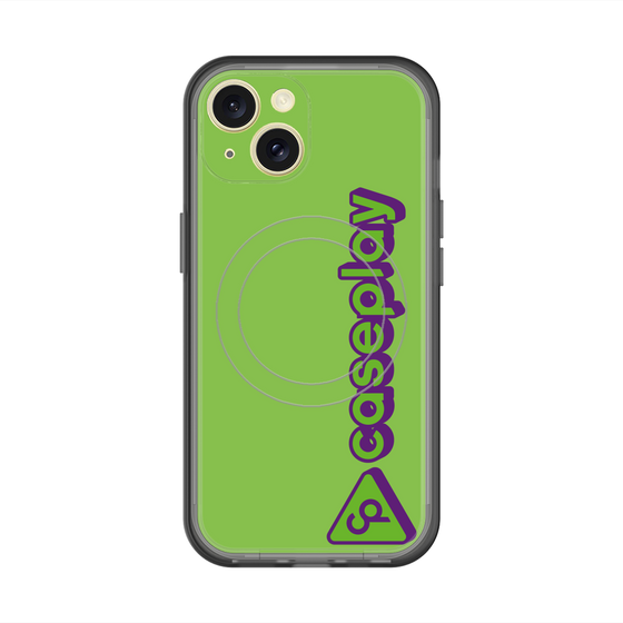スリムプロテクションプレミアムケース with MagSafe［ オリジナル - CASEPLAYロゴタイプ - グリーン ］