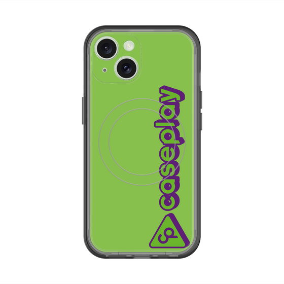 スリムプロテクションプレミアムケース with MagSafe［ オリジナル - CASEPLAYロゴタイプ - グリーン ］
