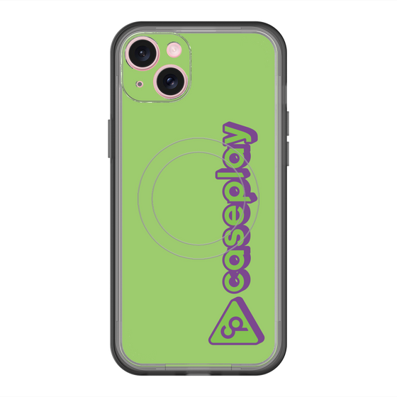 スリムプロテクションプレミアムケース with MagSafe［ オリジナル - CASEPLAYロゴタイプ - グリーン ］