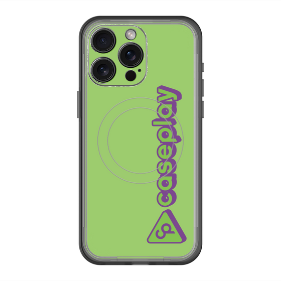 スリムプロテクションプレミアムケース with MagSafe［ オリジナル - CASEPLAYロゴタイプ - グリーン ］