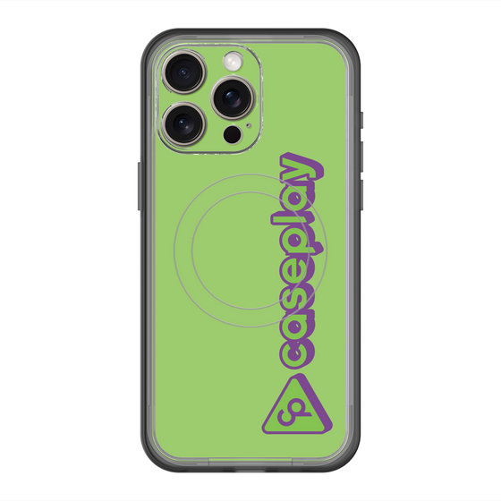 スリムプロテクションプレミアムケース with MagSafe［ オリジナル - CASEPLAYロゴタイプ - グリーン ］
