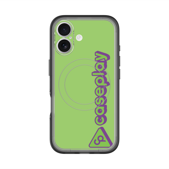 スリムプロテクションプレミアムケース with MagSafe［ オリジナル - CASEPLAYロゴタイプ - グリーン ］