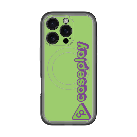 スリムプロテクションプレミアムケース with MagSafe［ オリジナル - CASEPLAYロゴタイプ - グリーン ］