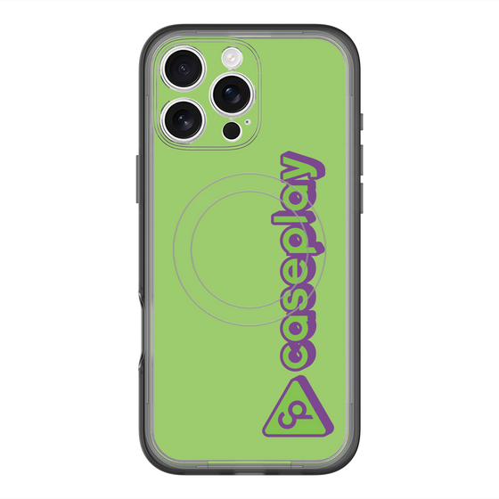 スリムプロテクションプレミアムケース with MagSafe［ オリジナル - CASEPLAYロゴタイプ - グリーン ］