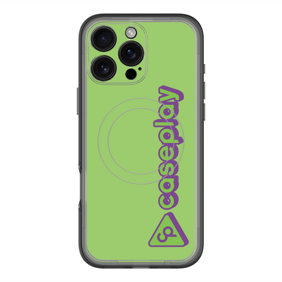 スリムプロテクションプレミアムケース with MagSafe［ オリジナル - CASEPLAYロゴタイプ - グリーン ］
