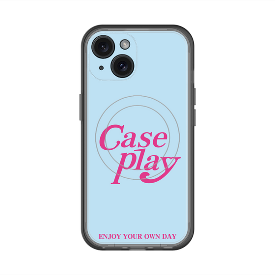 スリムプロテクションプレミアムケース with MagSafe［ オリジナル - ENJOY YOUR OWN DAY - ライトブルー ］