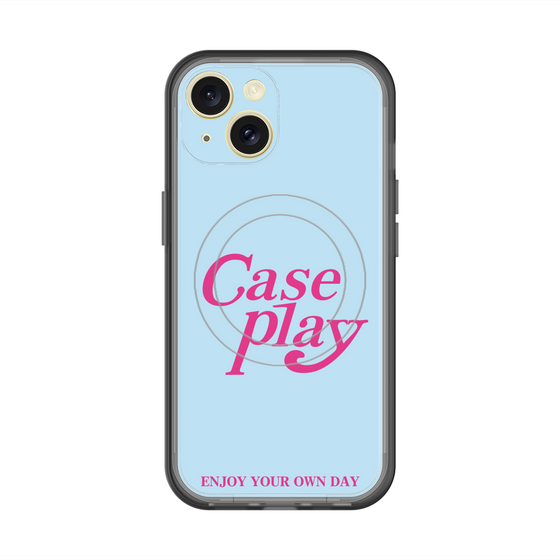 スリムプロテクションプレミアムケース with MagSafe［ オリジナル - ENJOY YOUR OWN DAY - ライトブルー ］