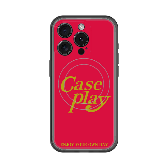 スリムプロテクションプレミアムケース with MagSafe［ オリジナル - ENJOY YOUR OWN DAY - レッド ］