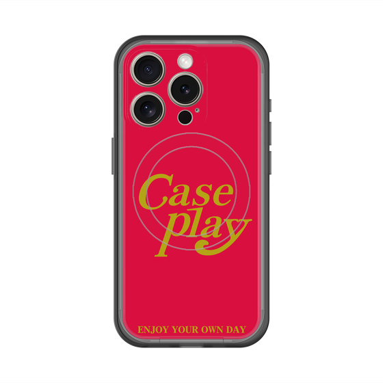 スリムプロテクションプレミアムケース with MagSafe［ オリジナル - ENJOY YOUR OWN DAY - レッド ］