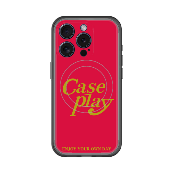 スリムプロテクションプレミアムケース with MagSafe［ オリジナル - ENJOY YOUR OWN DAY - レッド ］