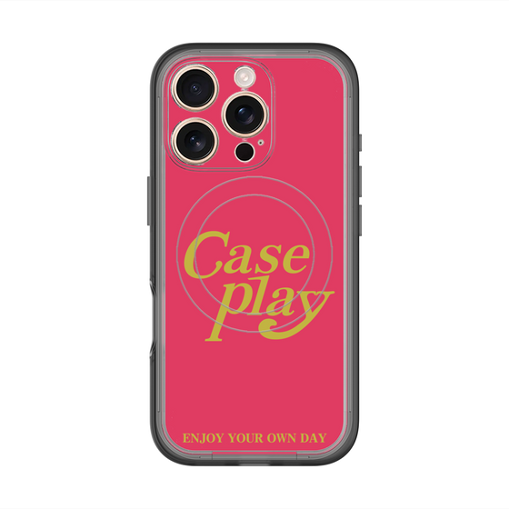 スリムプロテクションプレミアムケース with MagSafe［ オリジナル - ENJOY YOUR OWN DAY - レッド ］