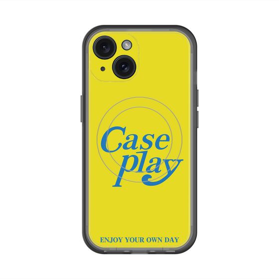 スリムプロテクションプレミアムケース with MagSafe［ オリジナル - ENJOY YOUR OWN DAY - イエロー ］