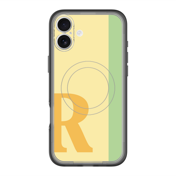 スリムプロテクションプレミアムケース with MagSafe［ オリジナル - initial color line - R yellow ］