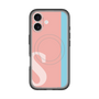スリムプロテクションプレミアムケース with MagSafe［ オリジナル - initial color line - S pink ］