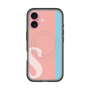 スリムプロテクションプレミアムケース with MagSafe［ オリジナル - initial color line - S pink ］