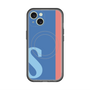 スリムプロテクションプレミアムケース with MagSafe［ オリジナル - initial color line - S blue ］