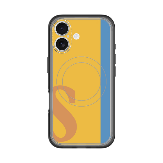 スリムプロテクションプレミアムケース with MagSafe［ オリジナル - initial color line - S orange ］