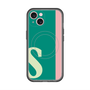 スリムプロテクションプレミアムケース with MagSafe［ オリジナル - initial color line - S green ］